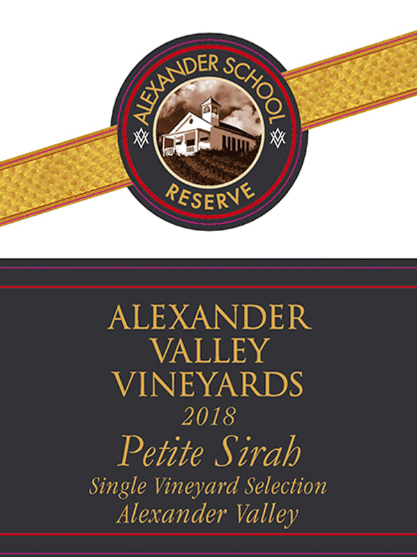 Alexander Valley Vineyards Petite Sirah Alexander School Reserve 2018